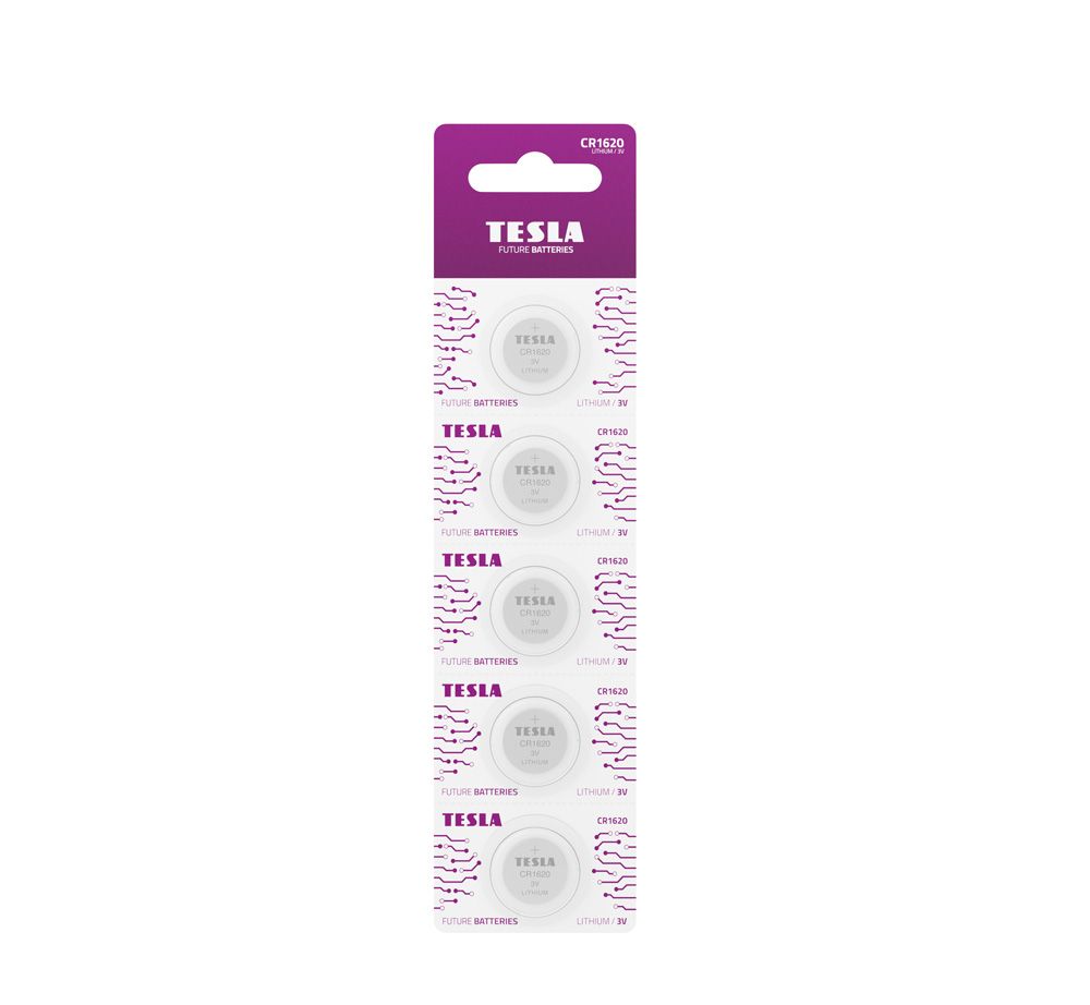 TESLA lítium elem CR1620 [5×120] 3V 5 db