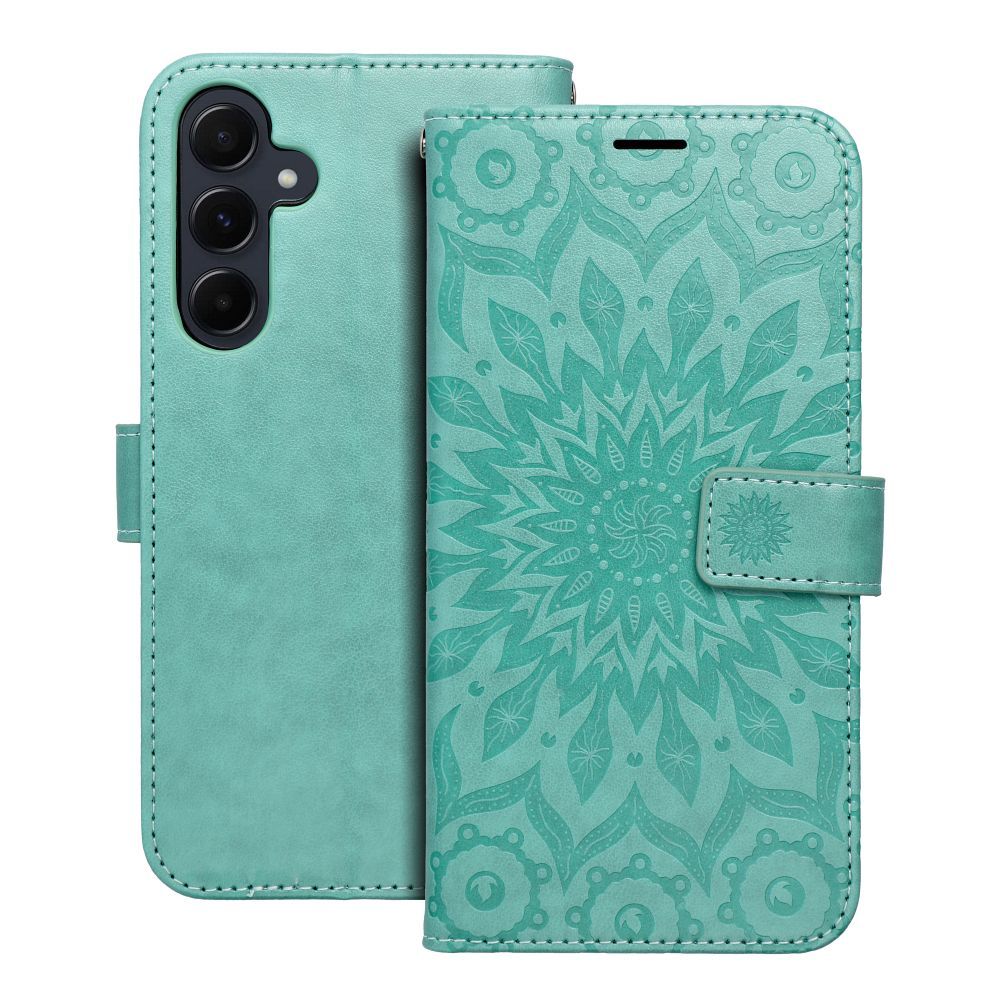MEZZO könyvtok SAMSUNG A55 5G mandala zöld