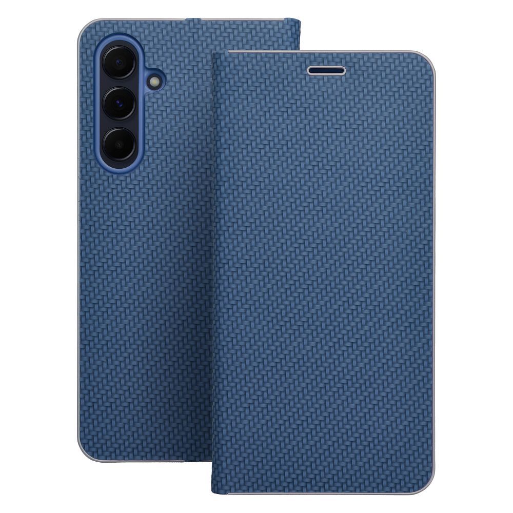 LUNA Book Carbon for SAMSUNG S24 kék