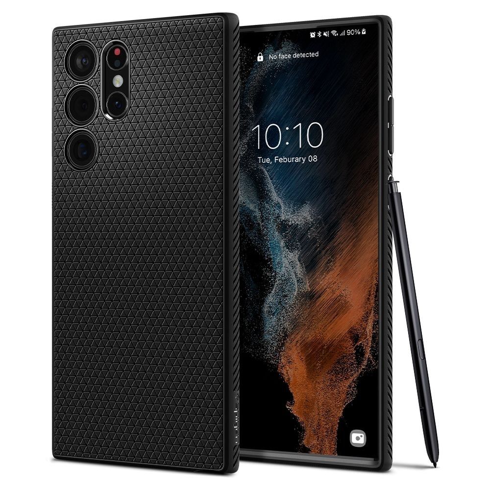 SPIGEN Liquid Air tok SAMSUNG S22 ULTRA matt fekete
