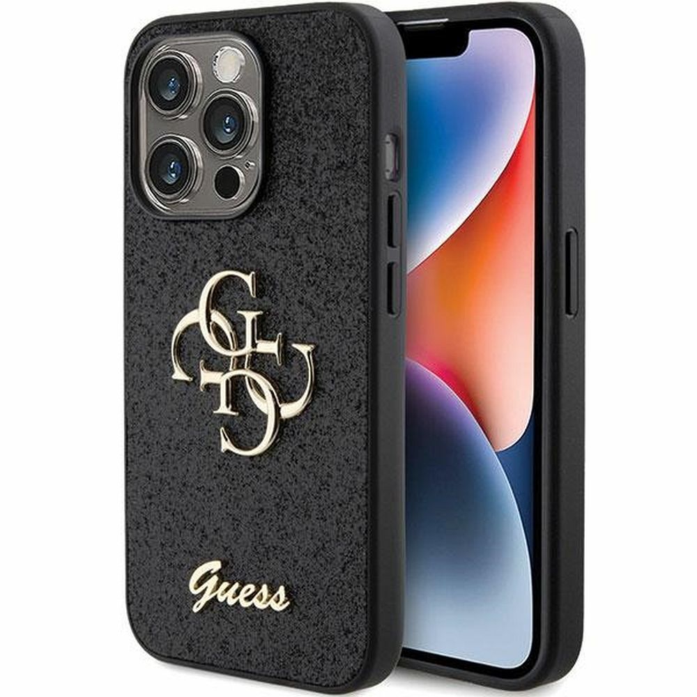 GUESS tok IPHONE 15 Pro Max GUHCP15XHG4SGK (Fixált Csillogó Nagy 4G) fekete