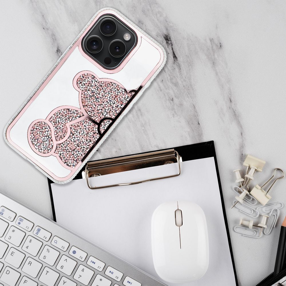Futerał TEDDY BEAR do IPHONE 16 Pro różowy