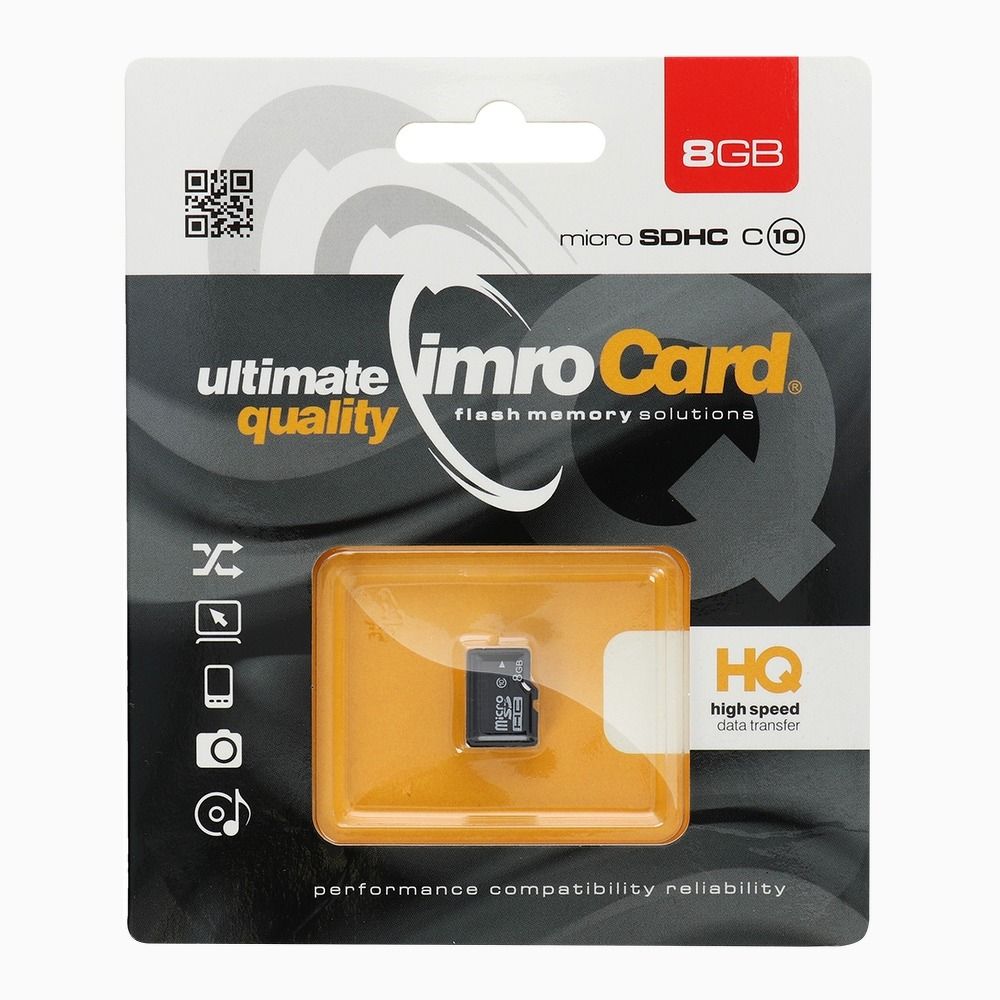 IMRO microSD memória kártya 8GB 100MB/s class10 UHS I