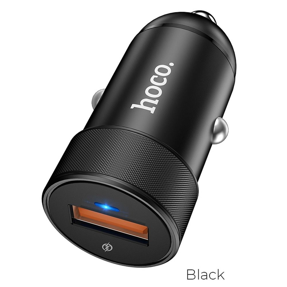 HOCO autós töltő USB A QC3.0 4A 18W Z32A fekete