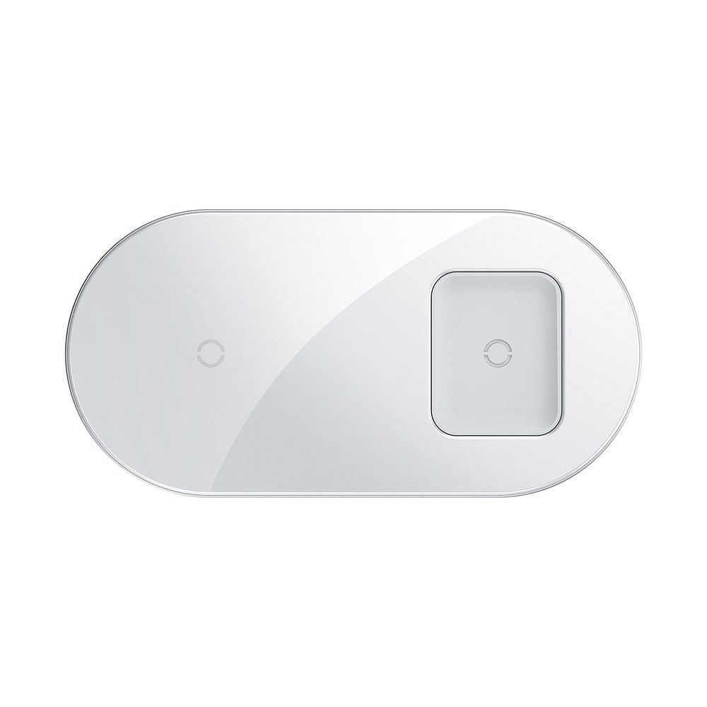 BASEUS Simple 2in1 Wireless Charger 15W (18W*) Max For Phones+Pods Qi White WXJK-02
