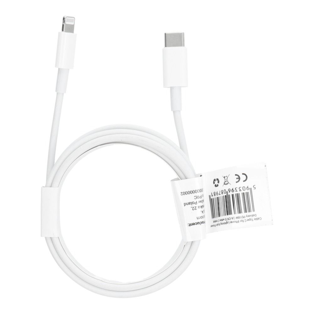 Type C to Lightning PD 2A 18W C973 2 m fehér kábel