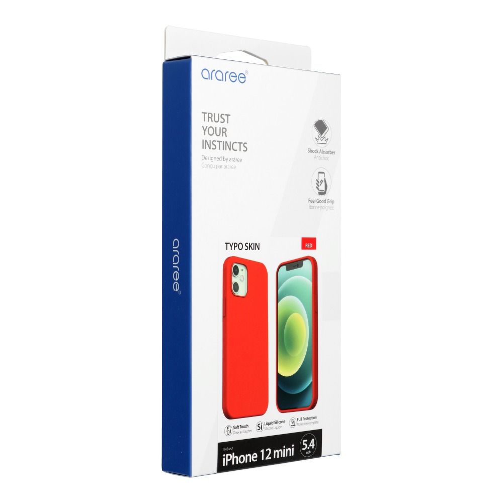 ARAREE Typoskin tok IPHONE 12 Mini piros