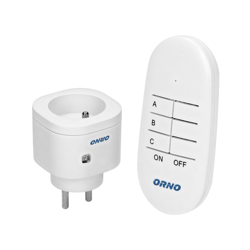 Wireless socket with remote control, 1+1 MINI (OR-GB-440)