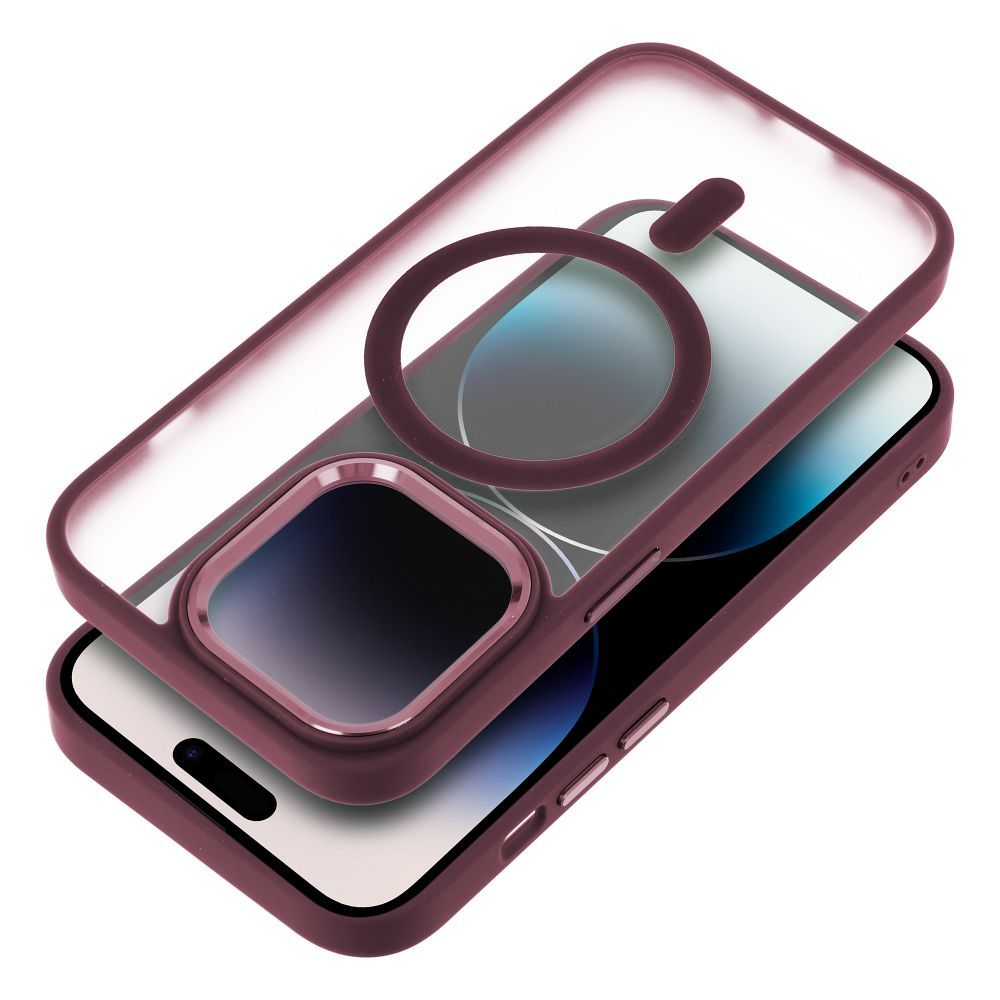 MATTE MAG COVER case compatible with MagSafe for IPHONE 11 Pro Max plum red