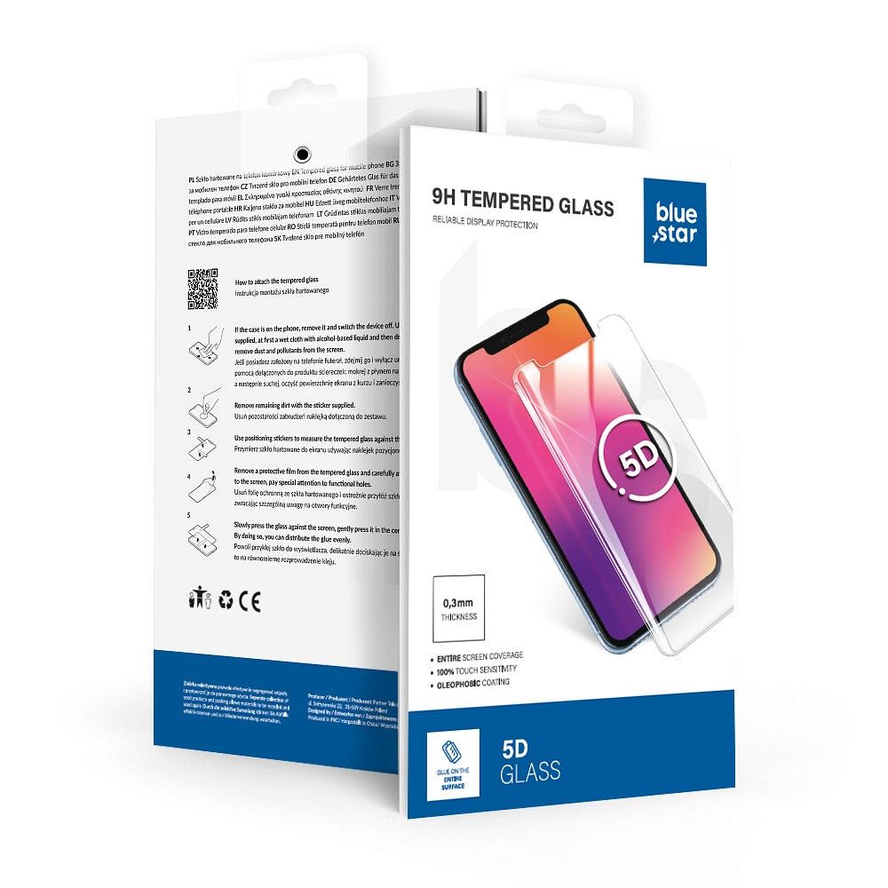 Edzett Üveg Blue Star – Realme 12 Plus – fekete Edzett Üveg Blue Star