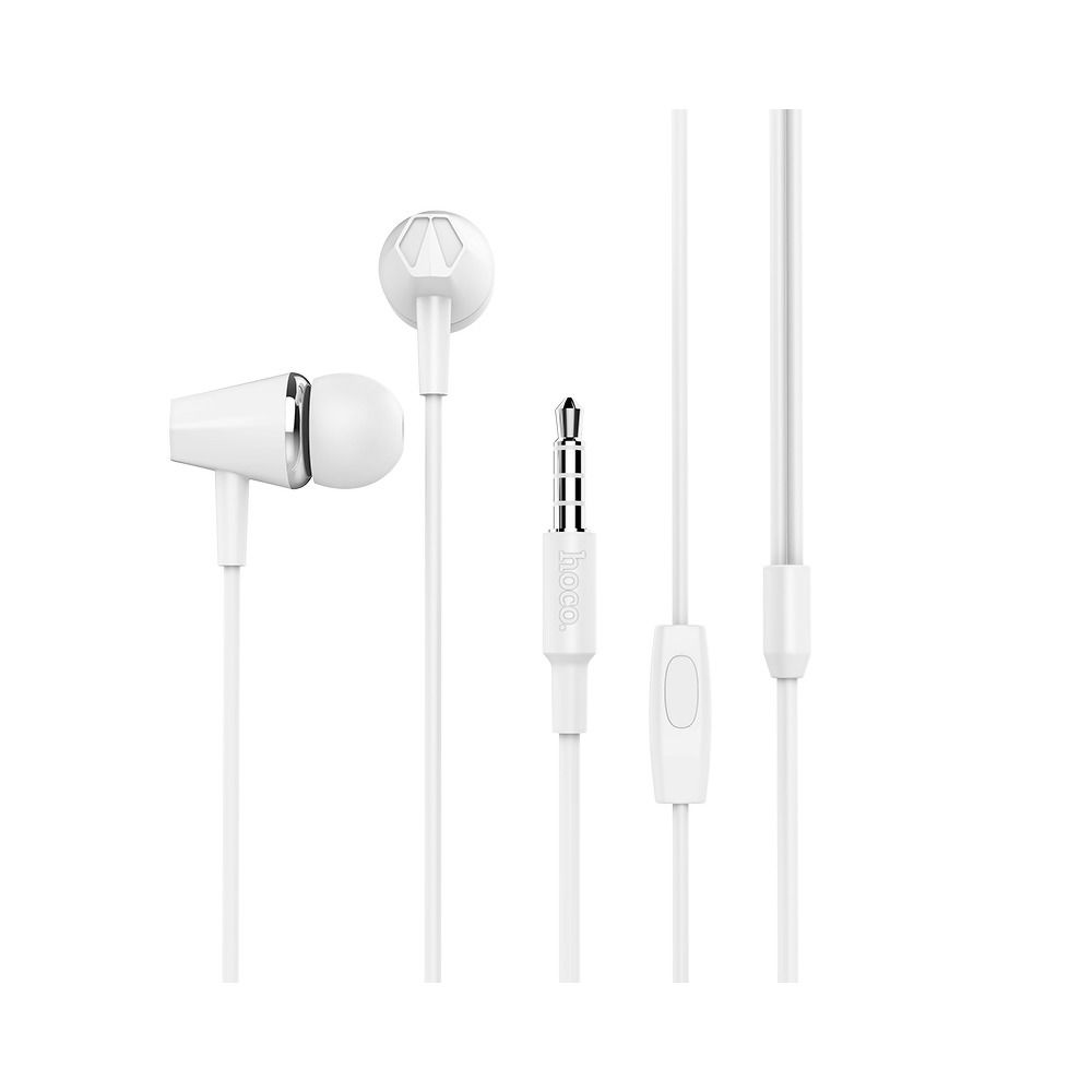 HOCO vezetékes fülhallgató Jack 3,5 mm mikrofon M34 fehér