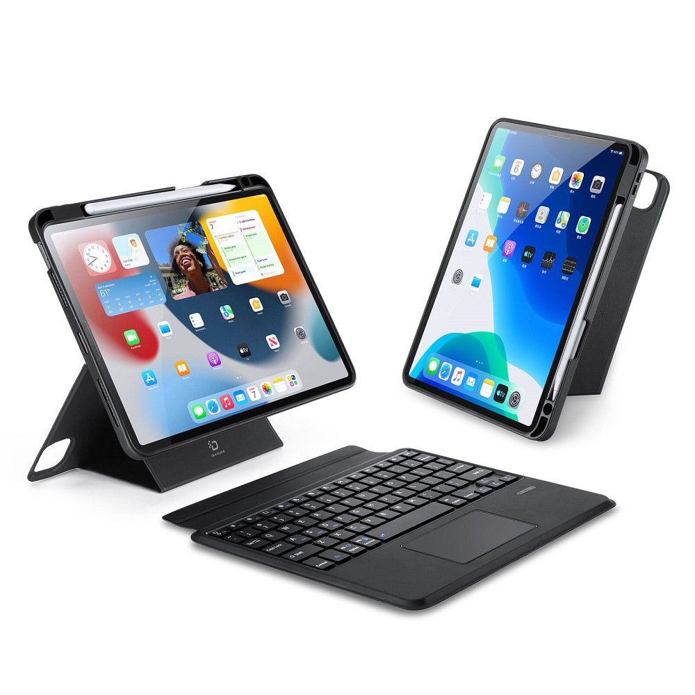 DUX DUCIS DK hajtogatható tok vezeték nélküli billentyűzettel iPad 4/5/iPad Pro 11 (2018/2020/2021/2022) fekete