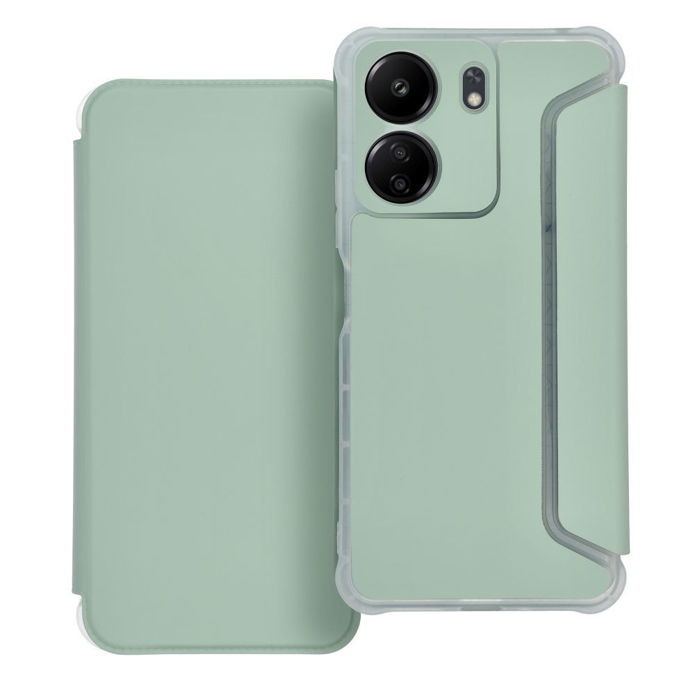 PIANO könyv tok XIAOMI Redmi 13C világos zöld