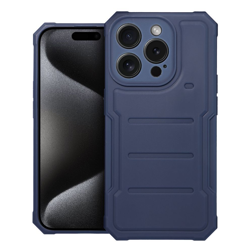 Nehéz teherbírású tok IPHONE 15 PRO navy kék