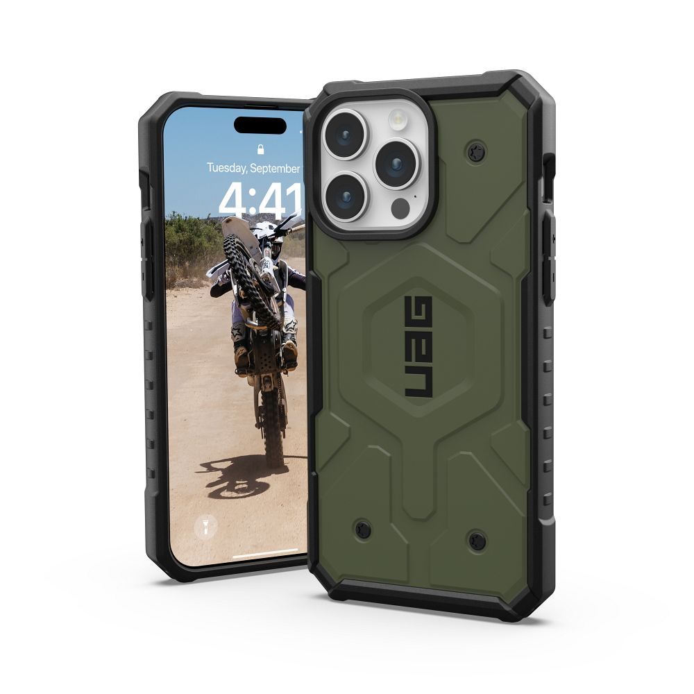 ( UAG ) Urban Armor Gear Pathfinder MagSafe kompatibilis iPhone 15 Pro Max olíva