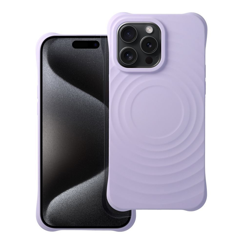 Silicone Zephyr Mag Cover kompatibilis MagSafe-vel az IPHONE 15-höz, lila