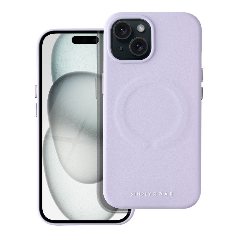 Roar Leather Mag Case – for iPhone 15 purple