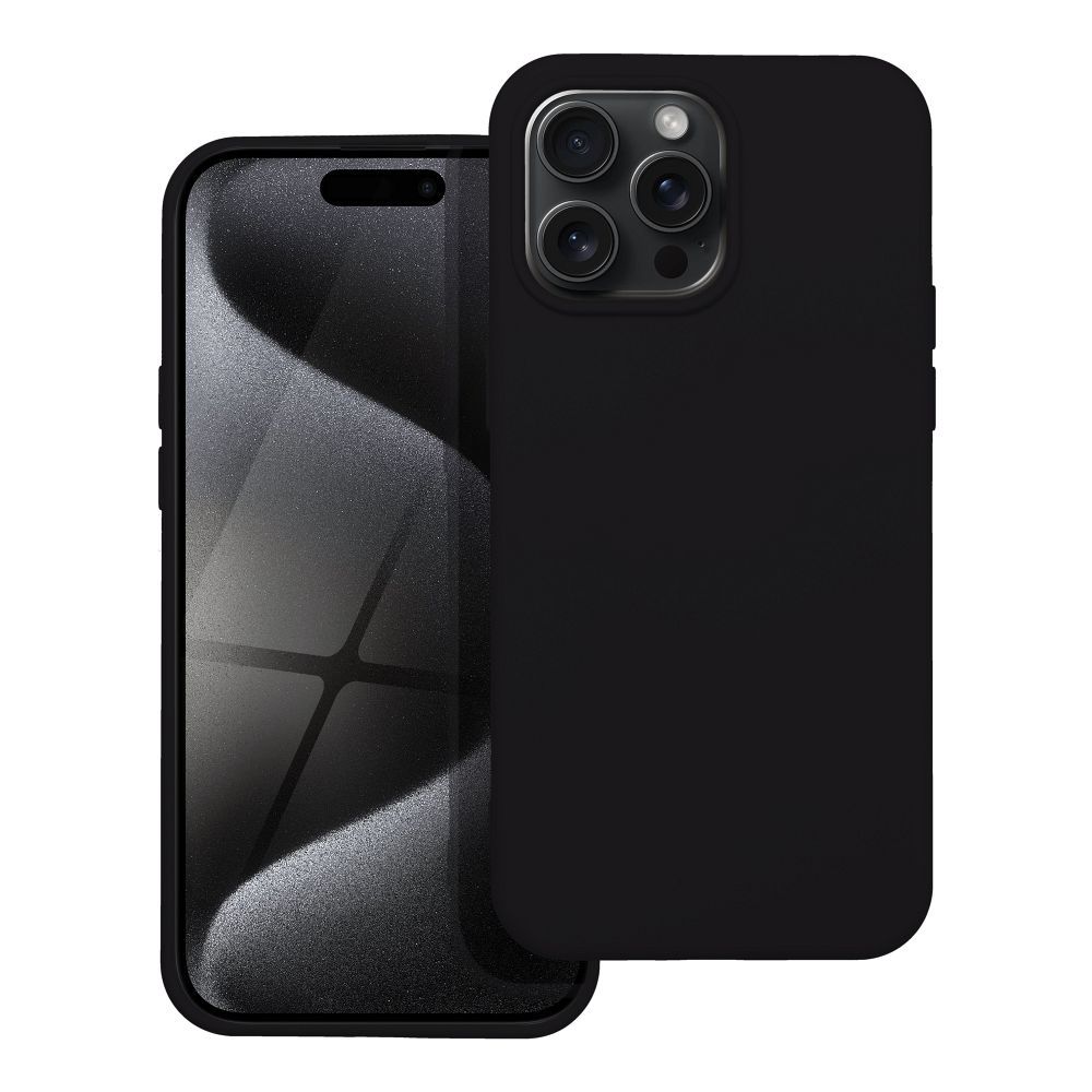 SILIKON tok IPHONE 15 Pro Max fekete