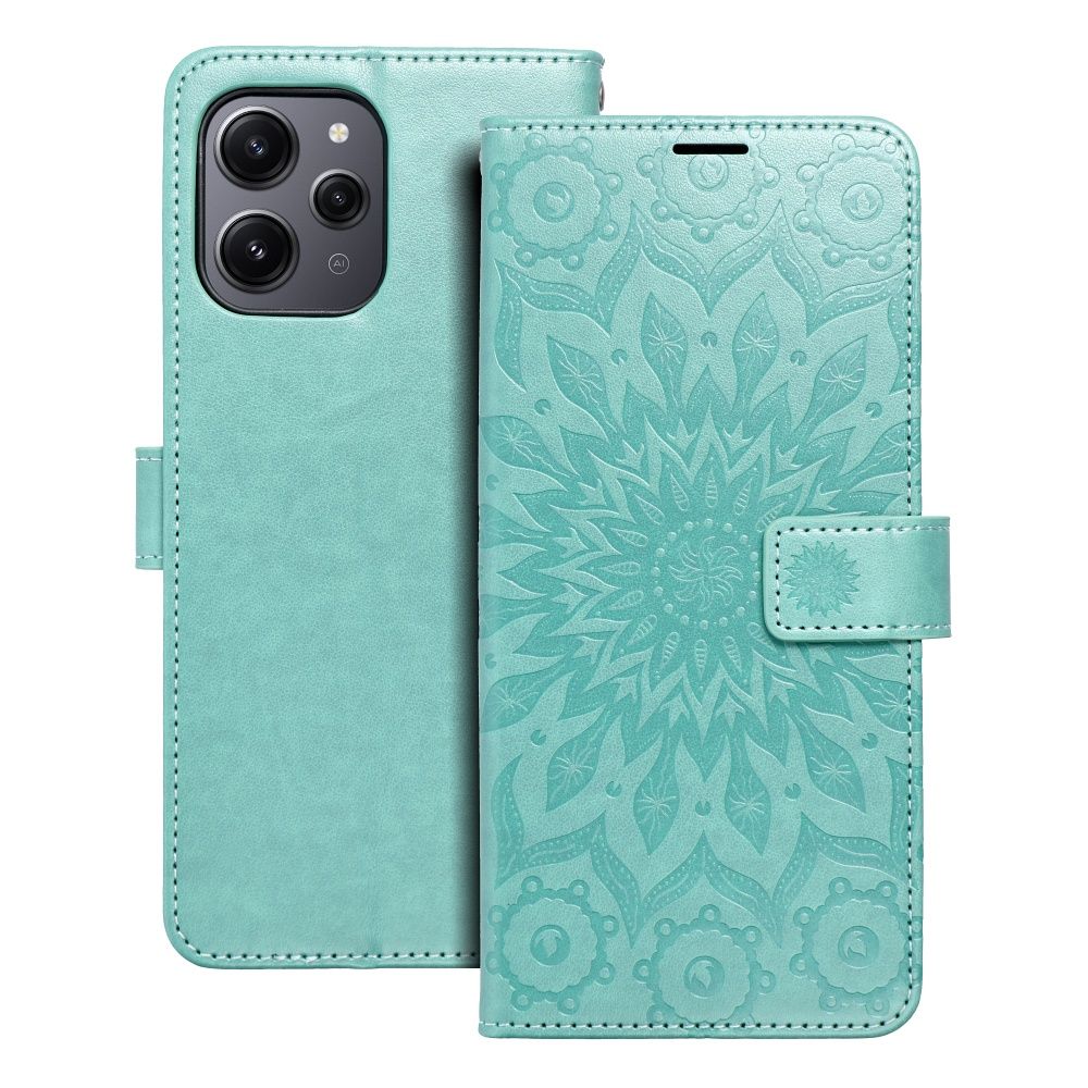 MEZZO könyvtok XIAOMI Redmi 12 4G / 12 5G mandala zöld
