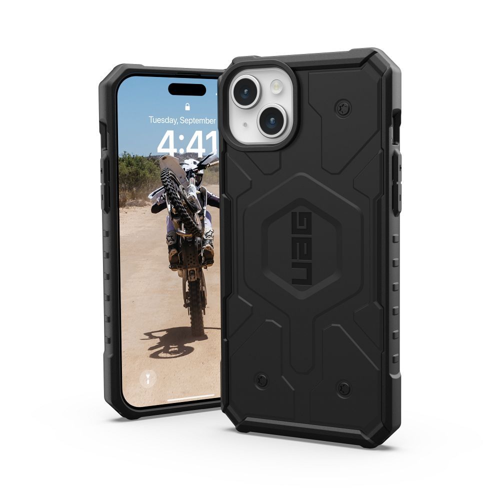 (UAG) Urban Armor Gear Pathfinder Magsafe kompatibilis IPHONE 15 PLUS-hoz fekete