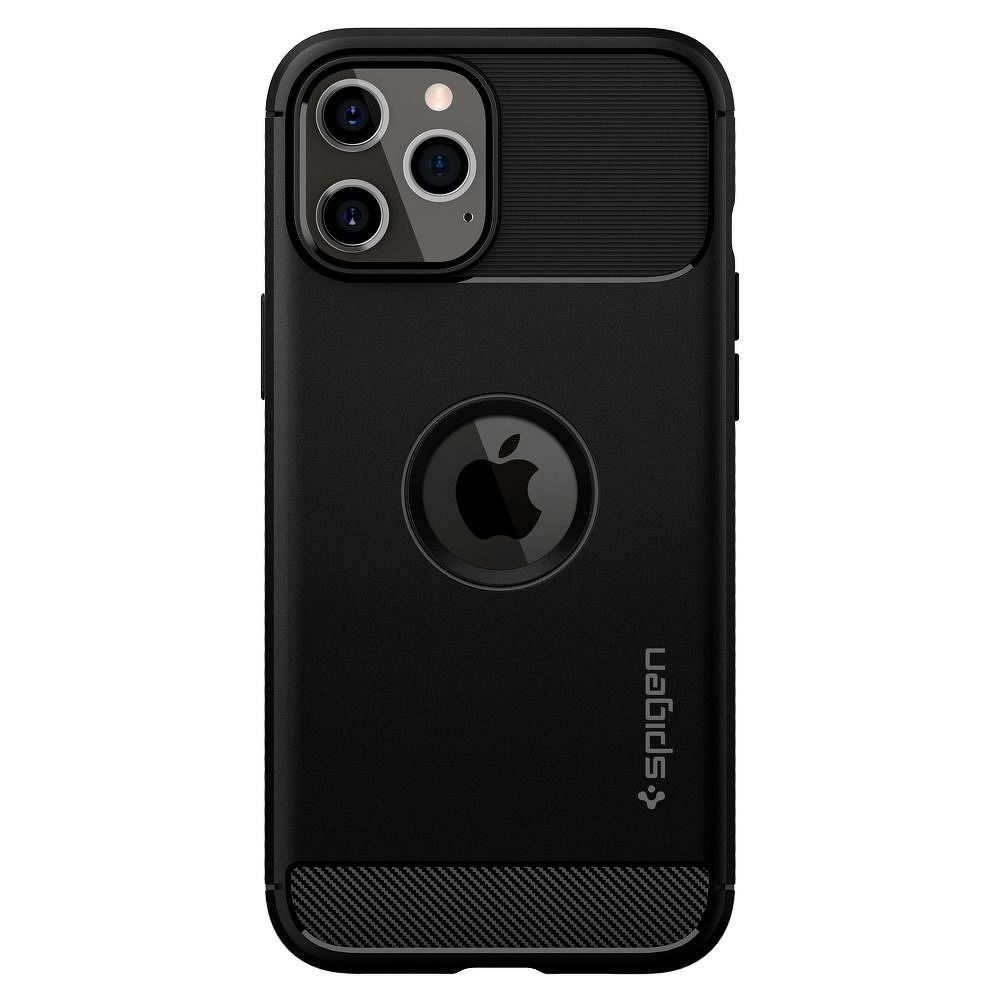 SPIGEN RUGGED ARMOR Iphone 12/12 PRO matt fekete telefontok
