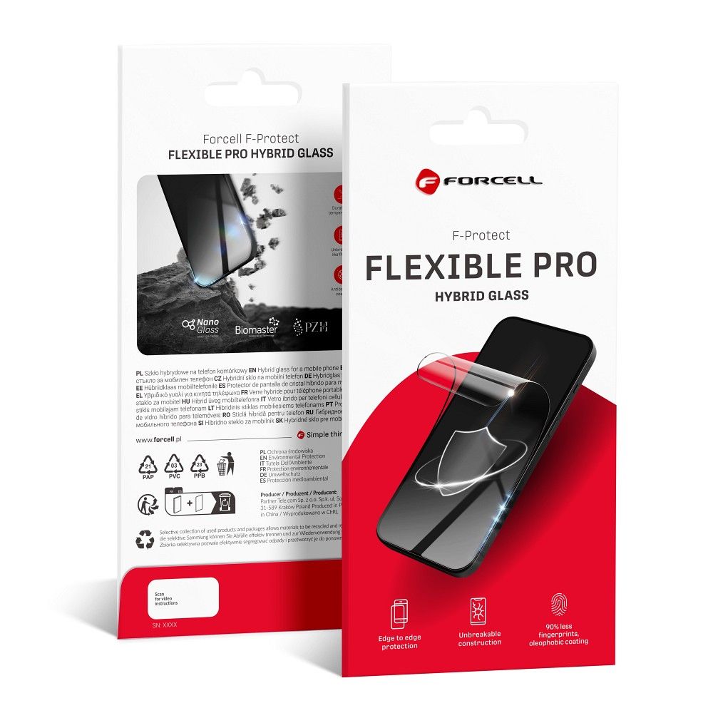 Forcell Flexible Nano Glass 5D iPhone 15 Pro fekete