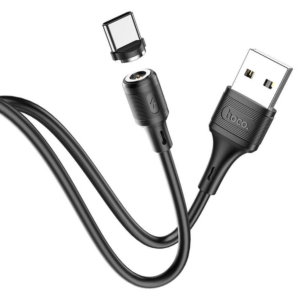 HOCO USB kábel – Type C mágneses 3A Sereno X52 fekete