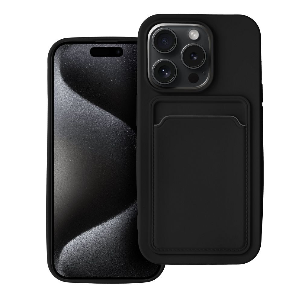 Kártyatartós tok IPHONE 15 Pro-hoz fekete