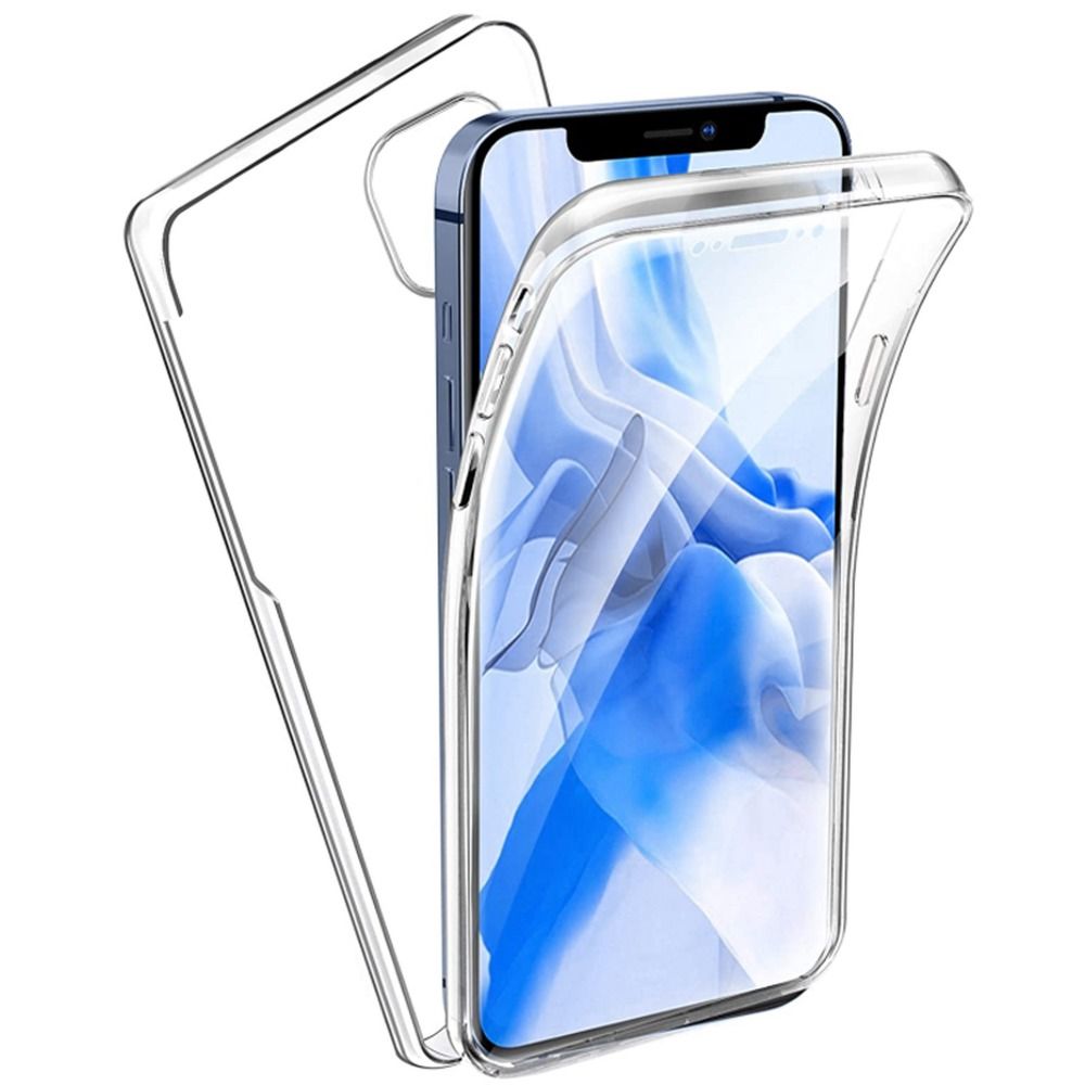360 TELJES KÖRŰ VÉDELEM PC + TPU IPHONE 13 Mini átlátszó tok