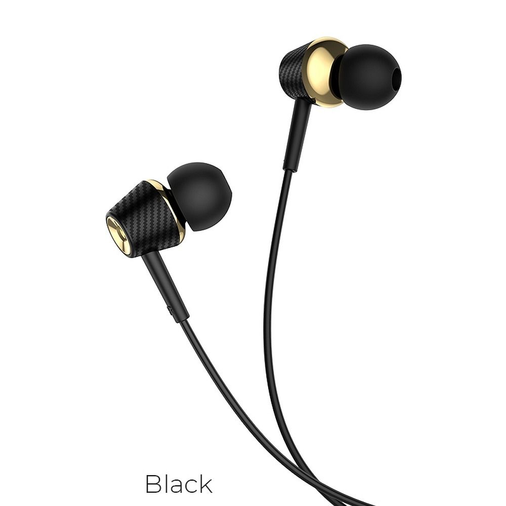 HOCO wire earphones Jack 3,5 mm with microphone M70 black