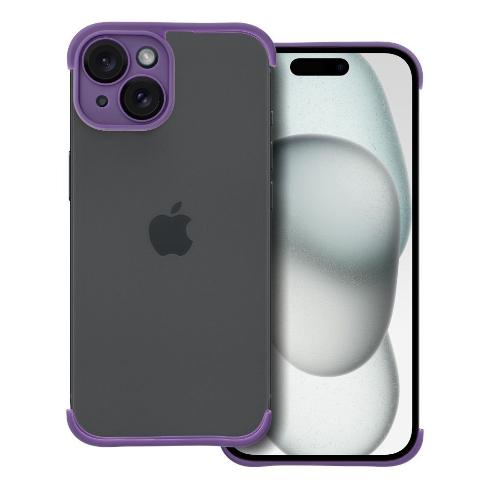 MINI BUMPERS tok kamera sziget védelemmel IPHONE 15 sötét lila