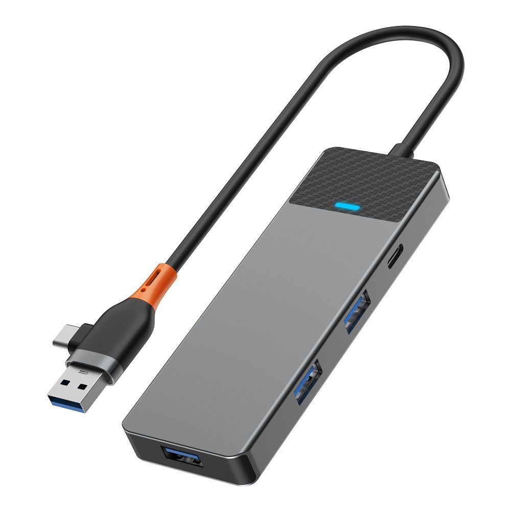 WiWU – HUB A431C 4in1 USB A/C aljzat USB3.0x3+USB-Cx1