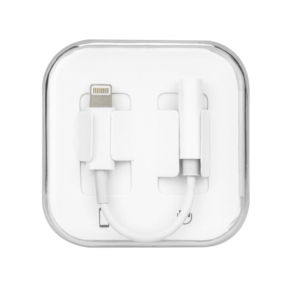 AUX Lightning adapter (férfi) 3,5 mm Jack (női) BOX fehér