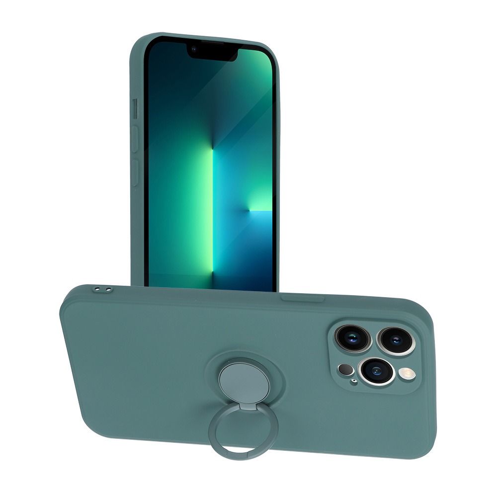 SILIKON GYŰRŰS tok IPHONE 13 Pro Max zöld