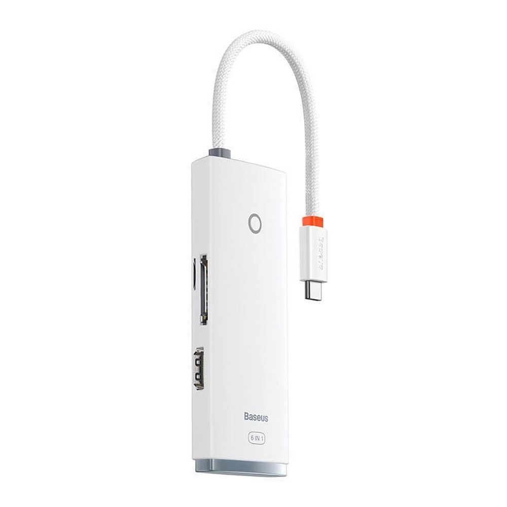 BASEUS adapter HUB 6in1 Type C WKQX050002 0,15 m fehér