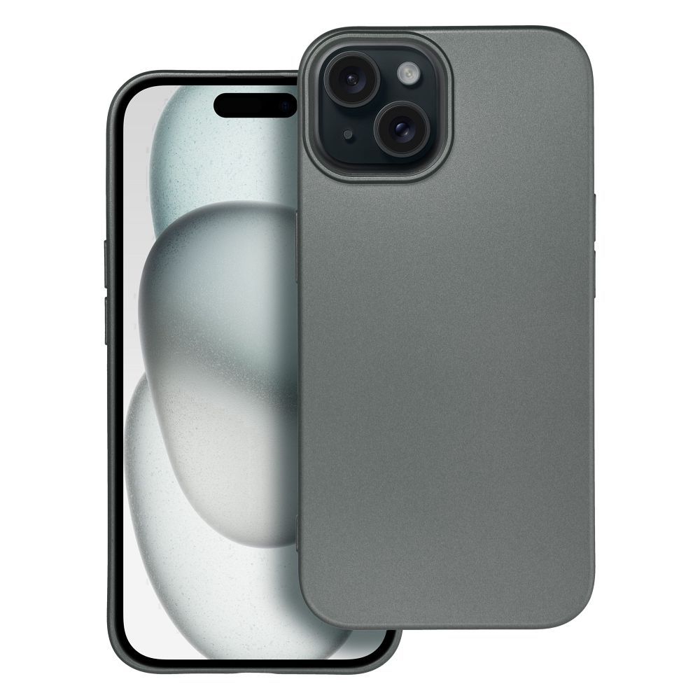 METALLIC tok IPHONE 15 szürke