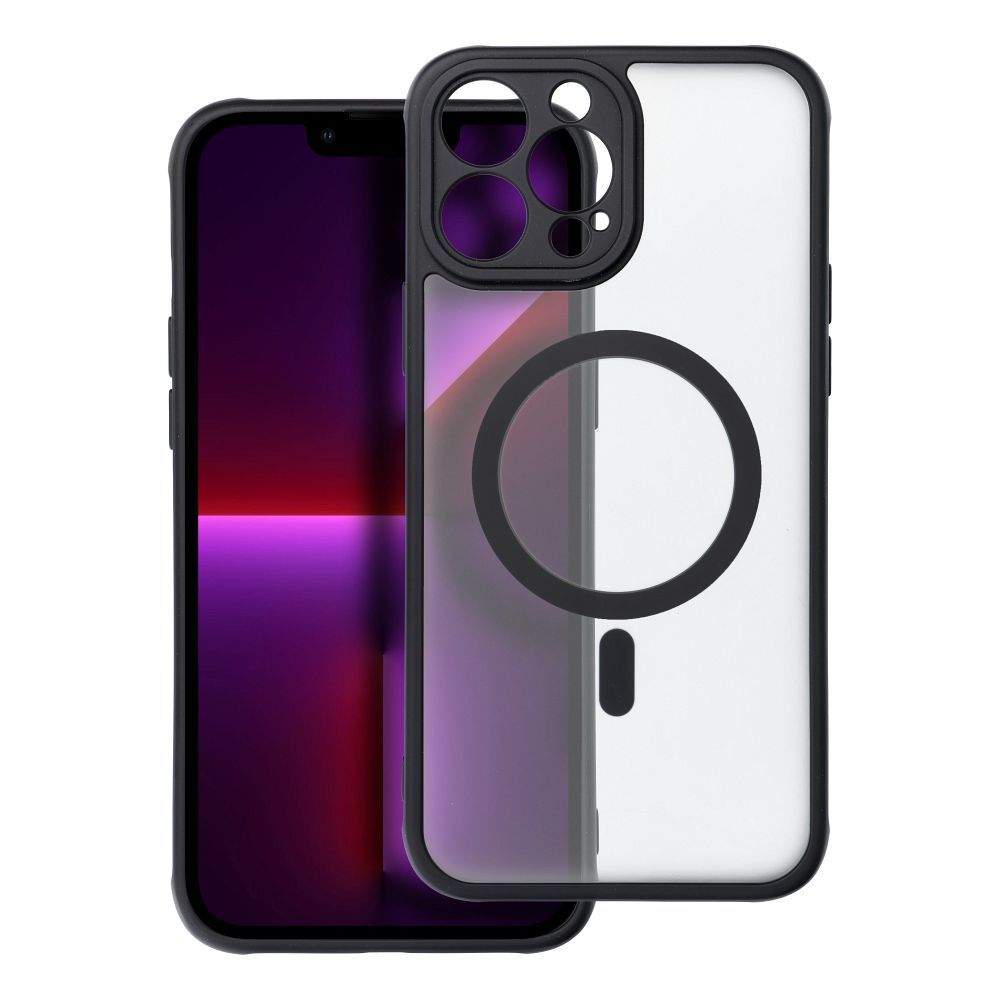 Teljes Matt Mag Cover tok MagSafe kompatibilis IPHONE 13 Pro Max-hoz fekete