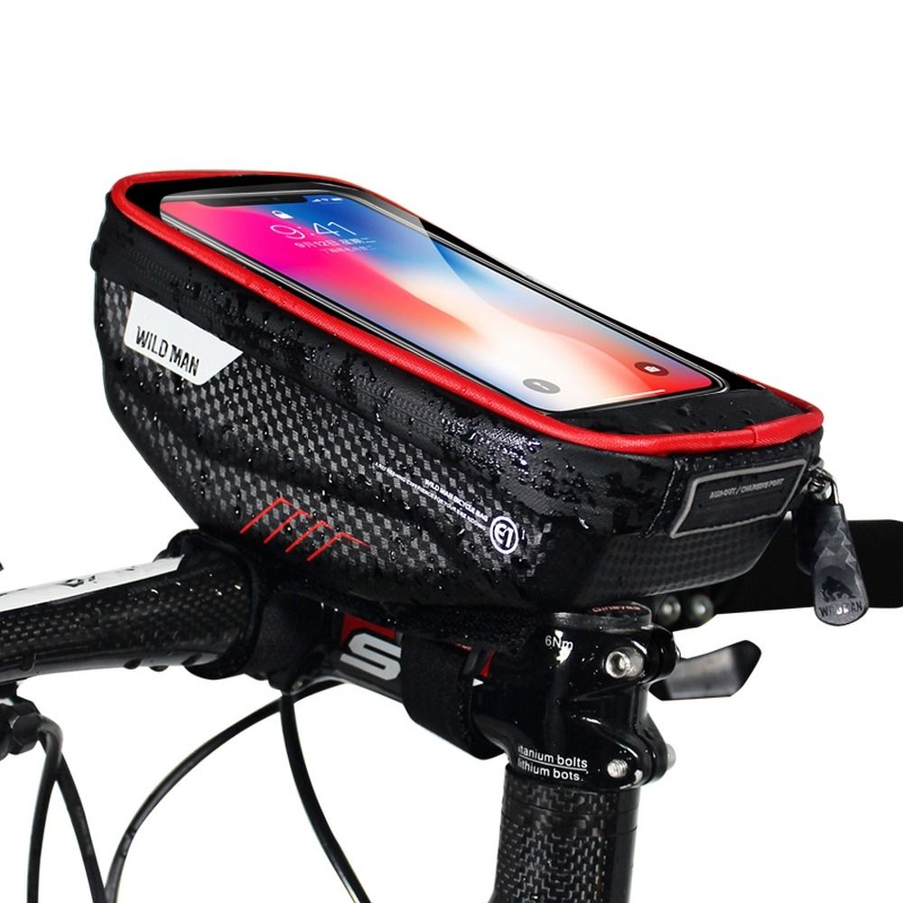 WILDMAN traveling bag for handlebars with zipper E1 1L ( 4 „- 7” ) black