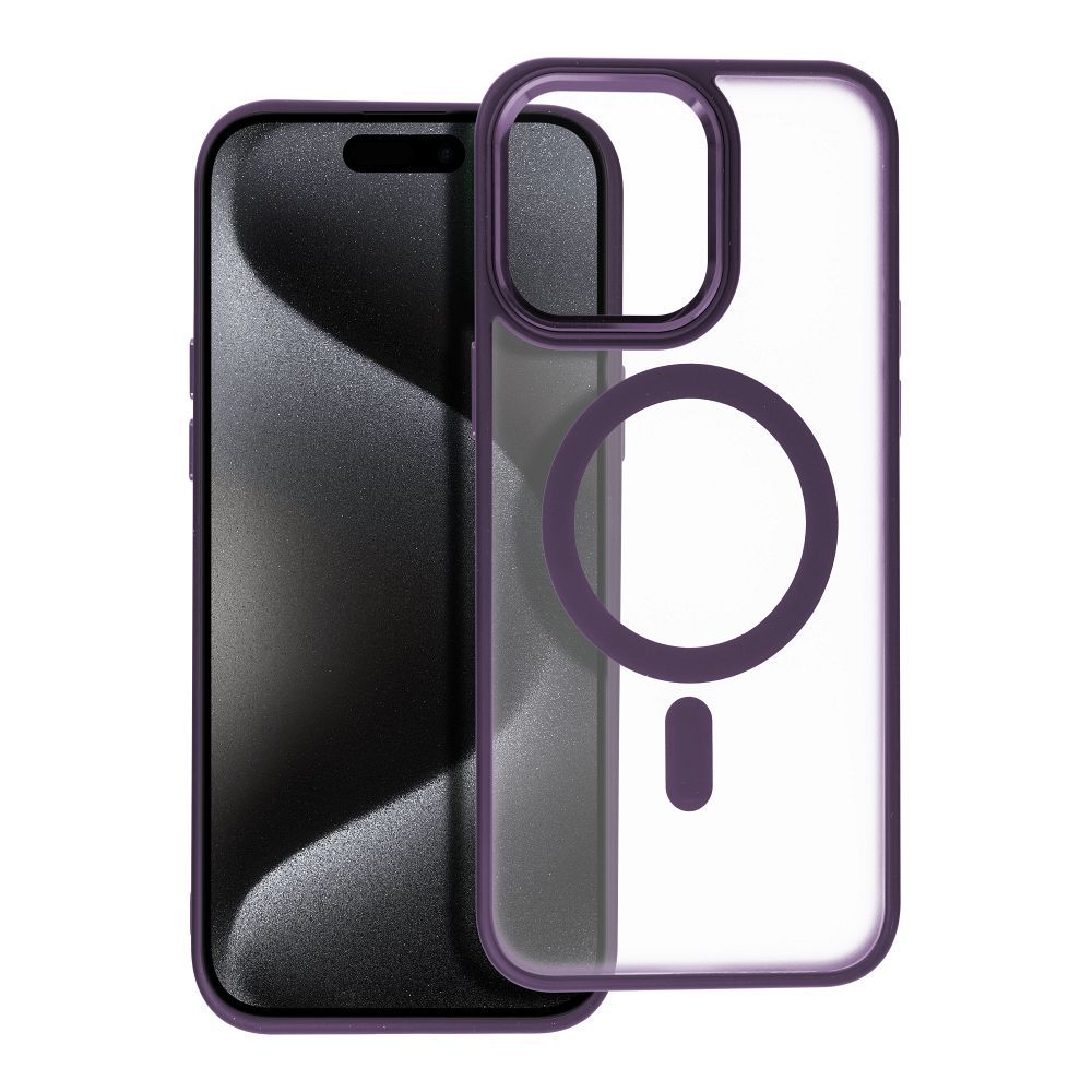 MATTE MAG COVER tok IPHONE 15 Pro Max-hoz, lila, MagSafe kompatibilis