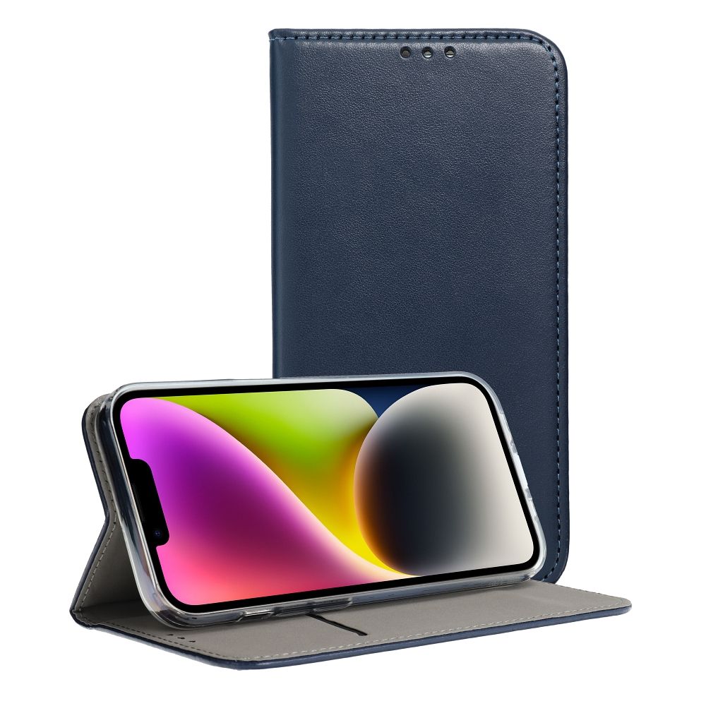 SMART MAGNETO könyvtok IPHONE 14 Plus-hoz, tengerészkék