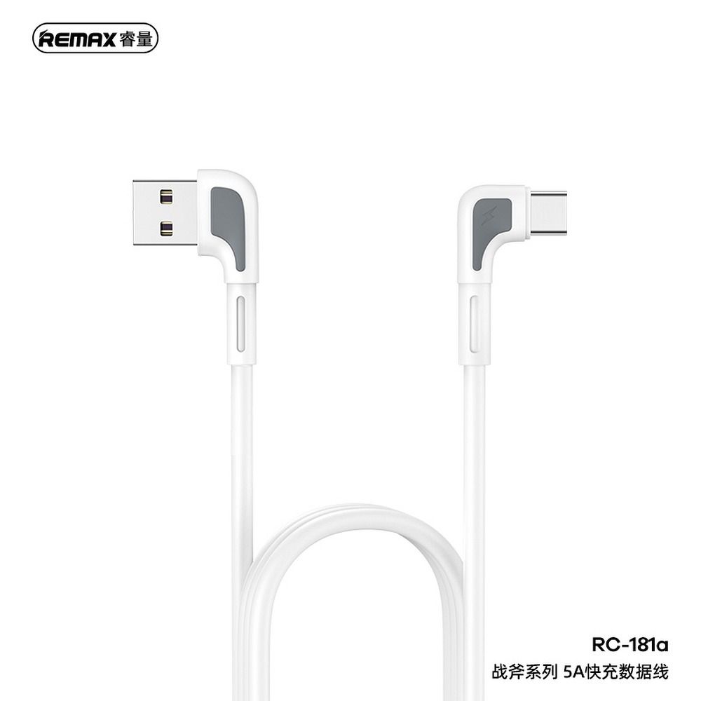 REMAX USB TYP C kábel Zenax 5A Gyors Töltés RC-181a fehér