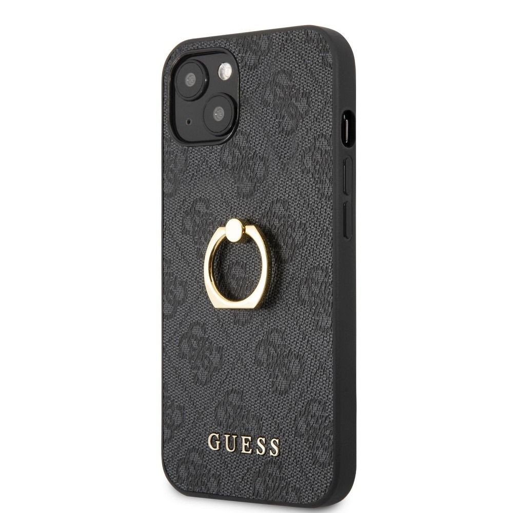 GUESS tok IPHONE 13 Mini GUHCP13S4GMRGR (Gyűrűs állvány) szürke