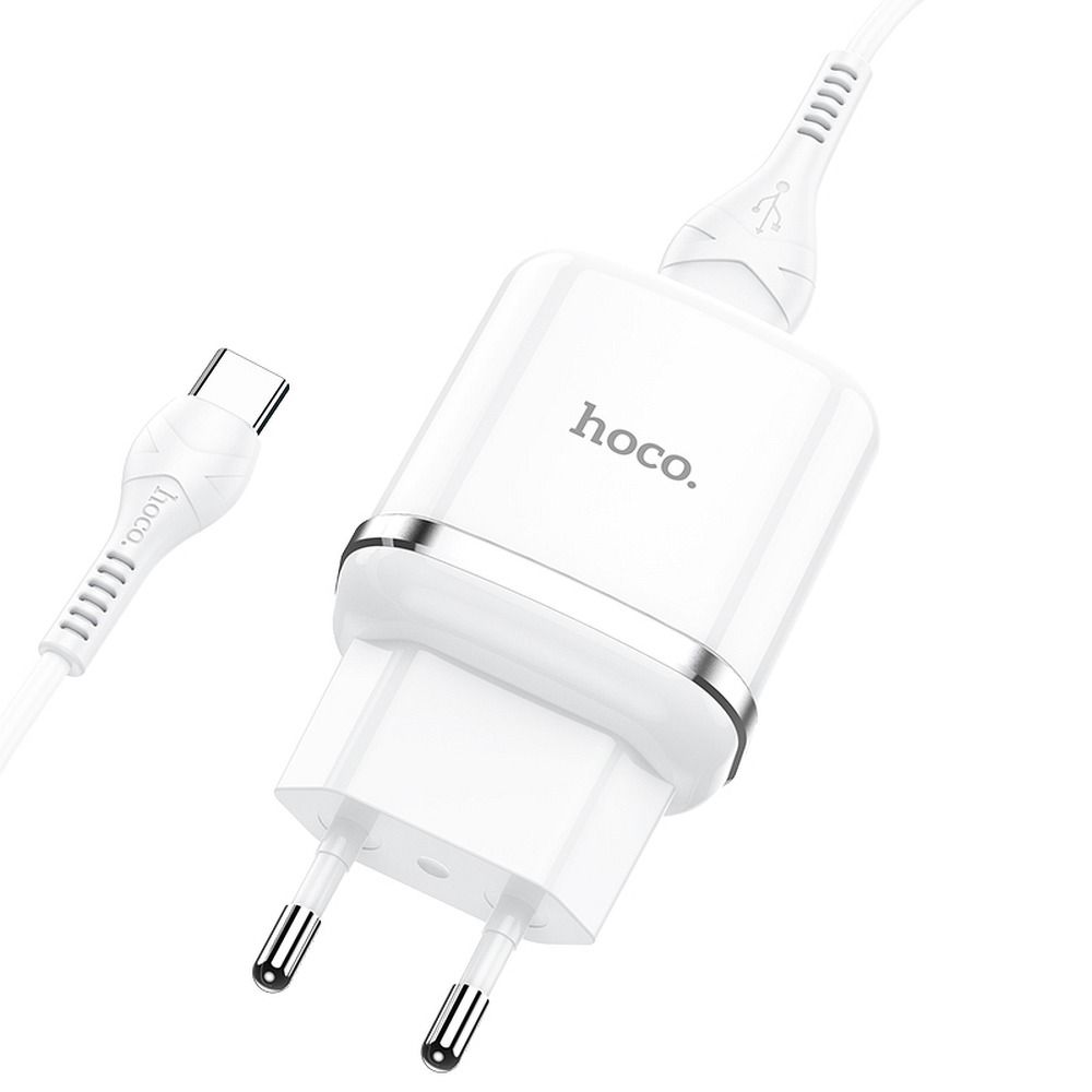HOCO utazó töltő USB A + USB A – Type C kábel QC3.0 3A 18W N3 fehér