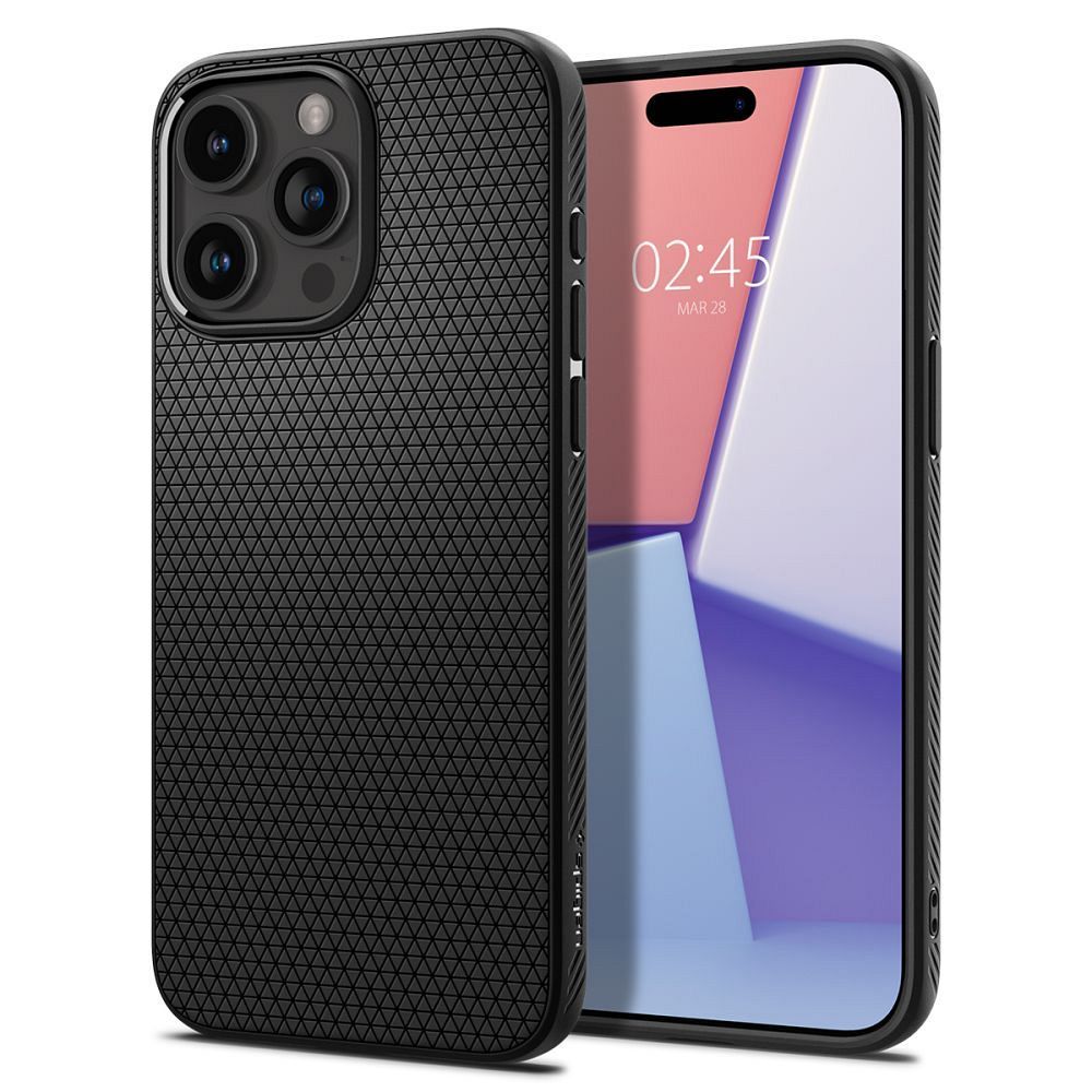 SPIGEN Liquid Air tok IPHONE 15 PRO MAX matt fekete