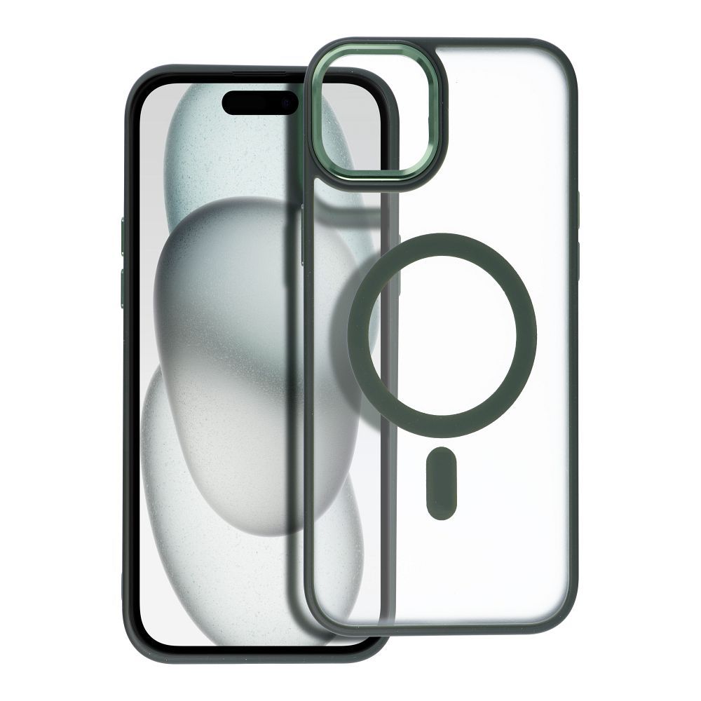 MATTE MAG COVER tok kompatibilis MagSafe-el az IPHONE 15 Plus zöld