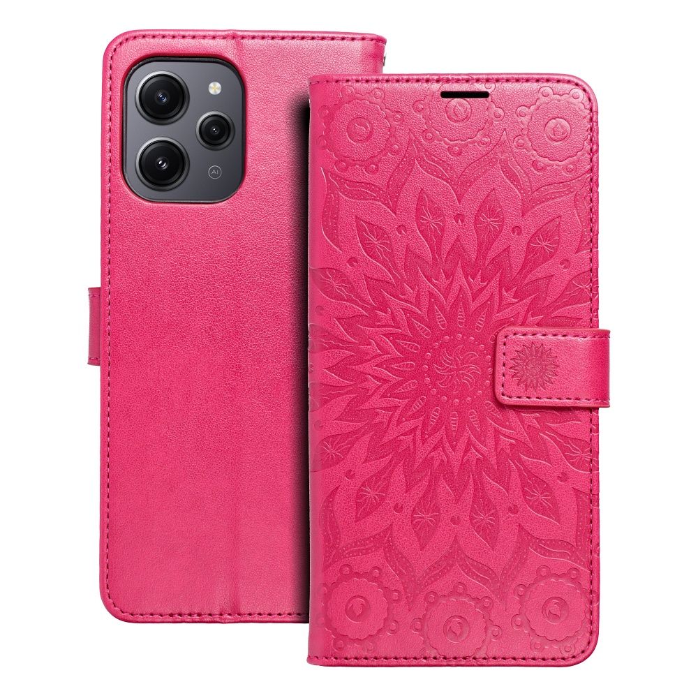 MEZZO könyvtok XIAOMI Redmi 12 4G / 12 5G mandala magenta