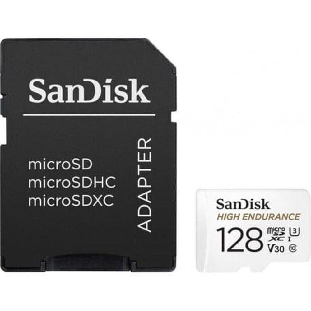 SANDISK microSD memória kártya 128GB 100MB/s Class 10 SD adapterrel