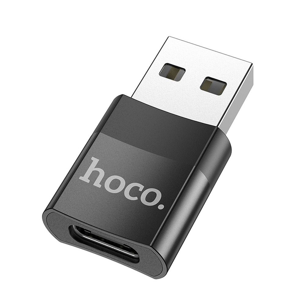 HOCO OTG USB A (hím) – Type C (női) adapter UA17 fekete