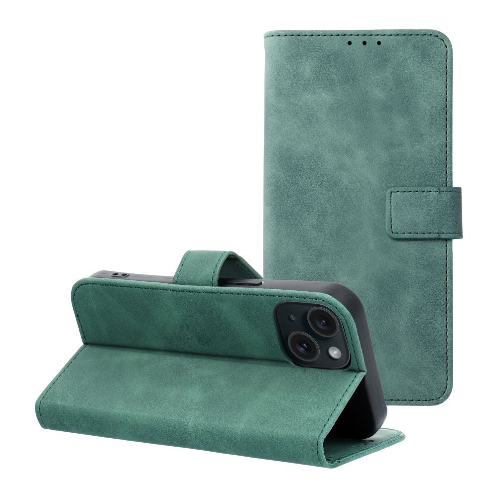 TENDER könyvtok IPHONE 15-höz zöld