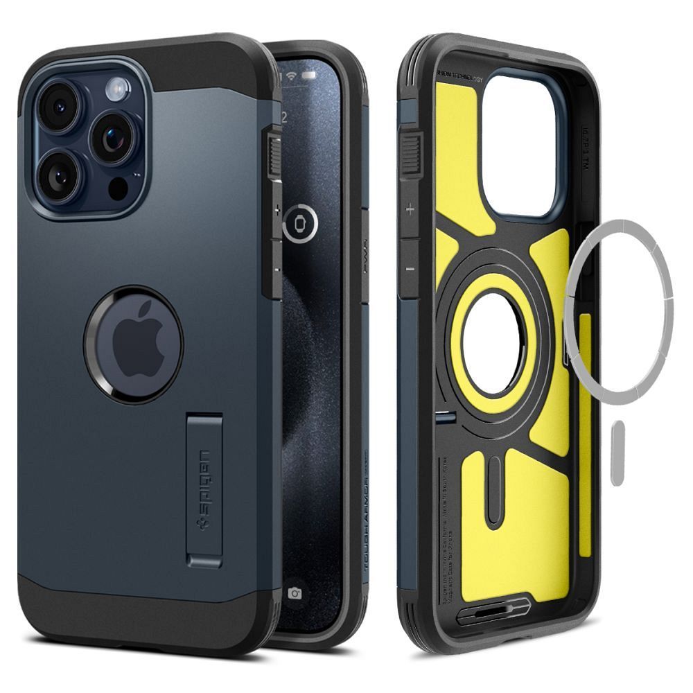 SPIGEN Tough Armor MAG kompatibilis MagSafe-el IPHONE 15 PRO fém szürke